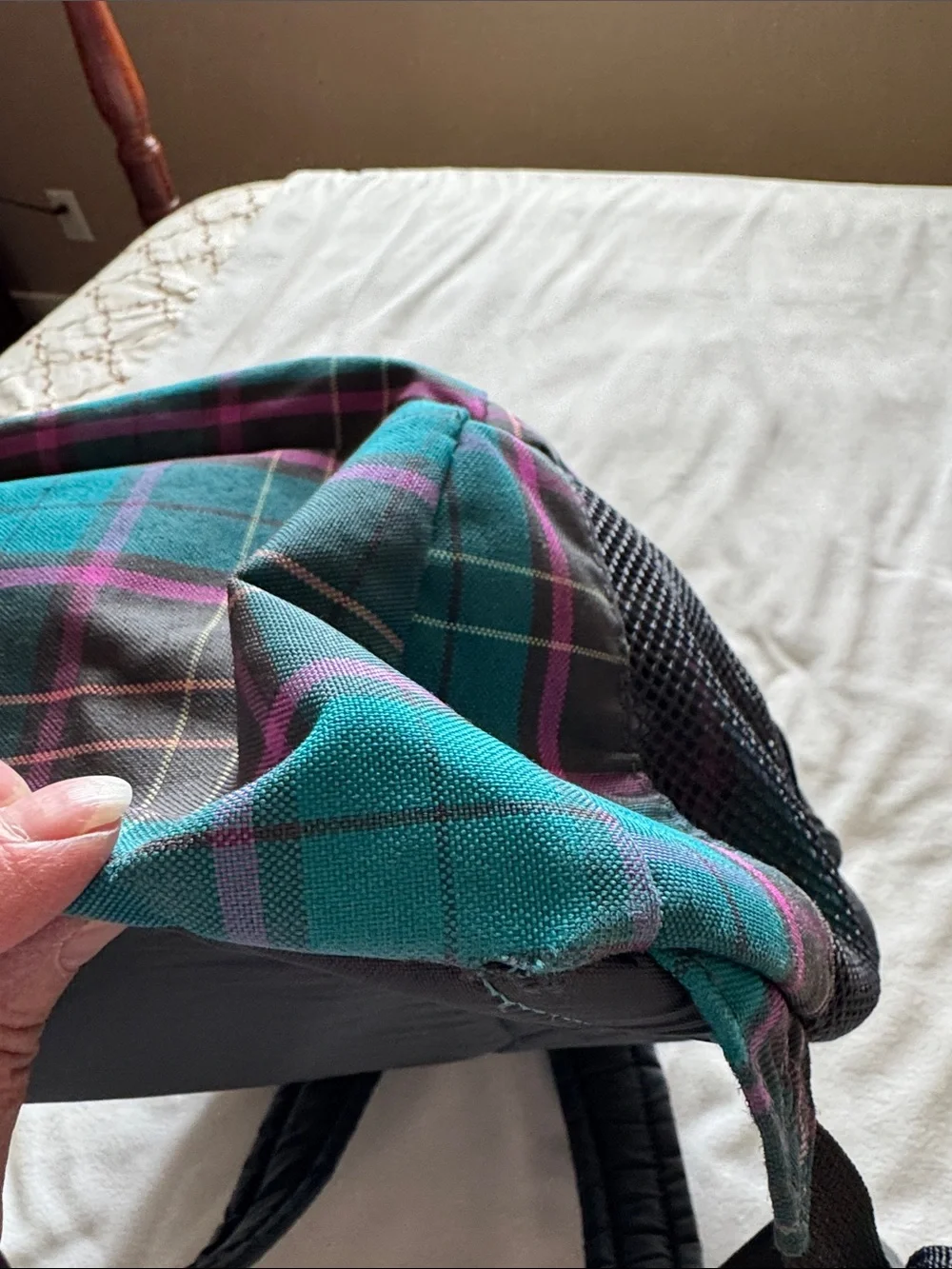 Dakine Teal & Purple Plaid Backpack for Women